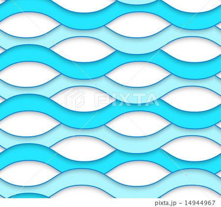 White embossed interlocking blue waves 14944967