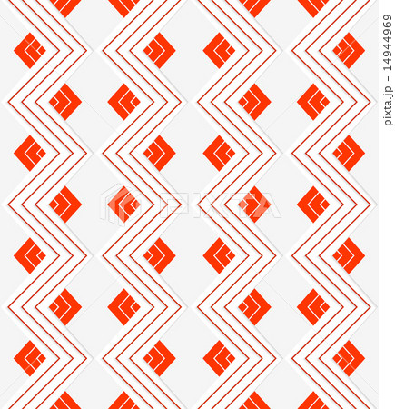 White embossed zigzag with red lines 14944969