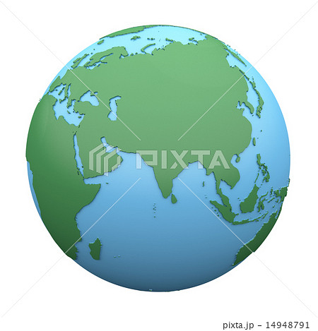 地球 アジア ロシアのイラスト素材