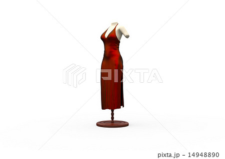 赤のドレスのイラスト素材
