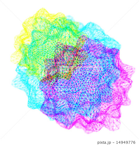 カラフルなワイヤーフレーム 14949776