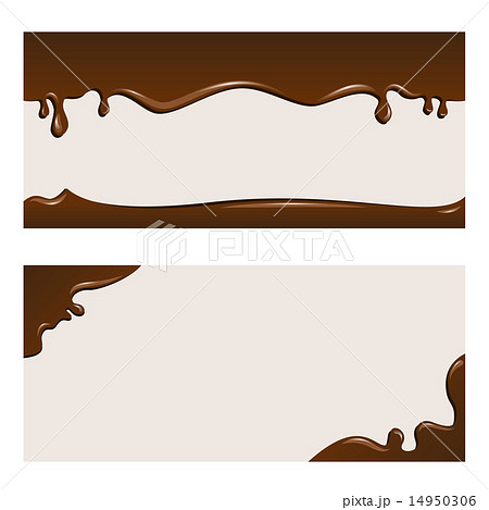 チョコレート 背景 セットのイラスト素材