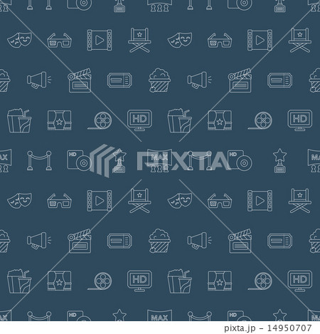 movie line icon pattern set movie line icon pattern set 14950707