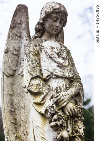 Old cemetery marble sculpture of the angel 14950885