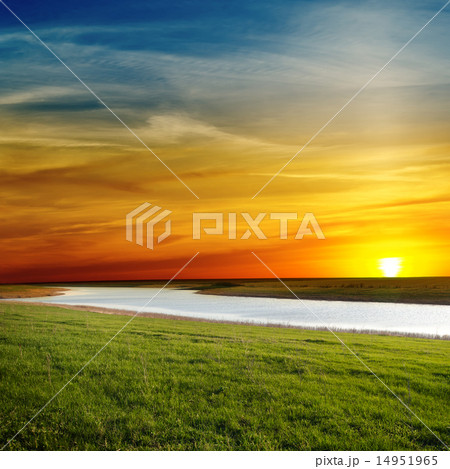 sunset over river 14951965