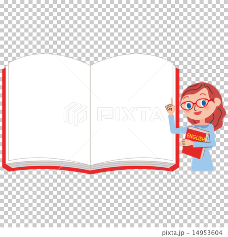 英語の女性先生とホワイトノート 14953604