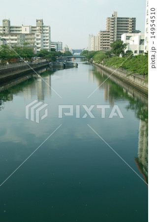 青空と城北運河 14954510