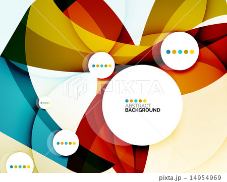 Flowing shapes fresh business template 14954969