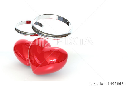 ２つのハートと指輪 14956624