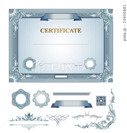 Certificate with design elements. Certificate with design elements. 14956881