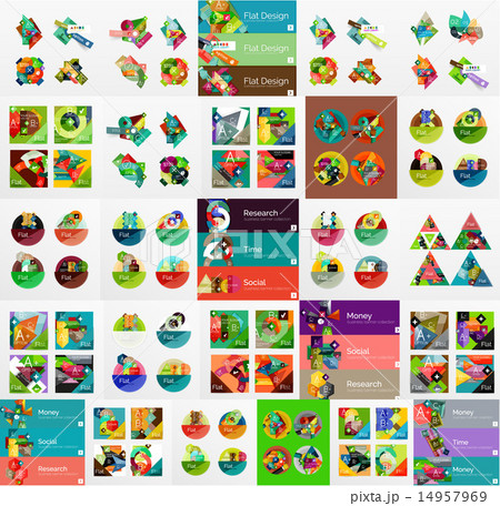 Mega set of infographic layouts, labels, web boxes 14957969