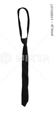 Black neck tie isolated on white 14960107
