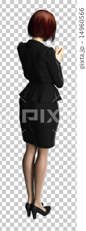 Female perming 3DCG illustration material 14960566