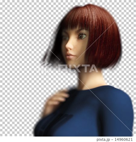 Bob hair female perming 3DSG illustration material 14960621