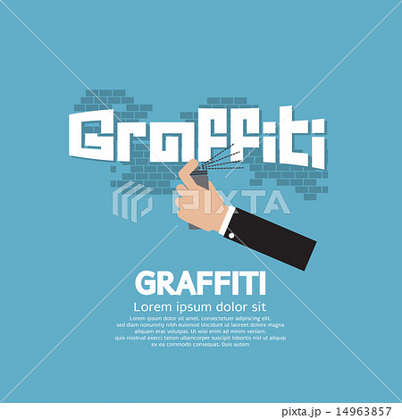 Hand Spraying Graffiti On Wall 14963857