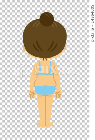 ぽっちゃりな女性の背中 14964005