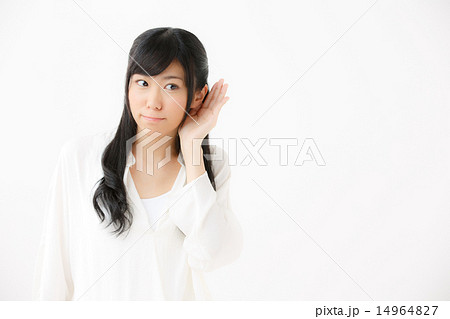 聞く・若い女性 聞く・若い女性 14964827