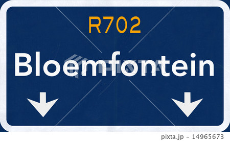 Bloemfontein South Afrca Highway Road Sign 14965673