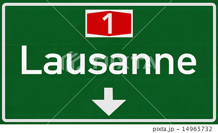 Lausanne Switzerland Highway Road Sign 14965732