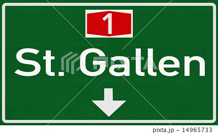 St Gallen Switzerland Highway Road Sign 14965733