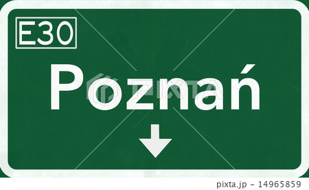 Poznan Poland Highway Road Sign 14965859
