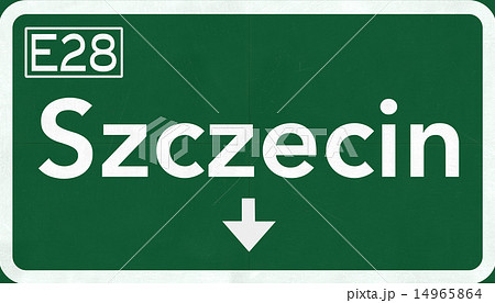 Szczecin Poland Highway Road Sign Szczecin Poland Highway Road Sign 14965864