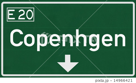 Copenhagen Denmark Highway Road Sign 14966421