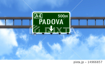 Padova Italy Highway Road Sign 14966857