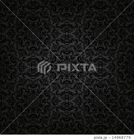 Damask Seamless Vector Pattern. Orient Dark Background Damask Seamless Vector Pattern. Orient Dark Background 14968779