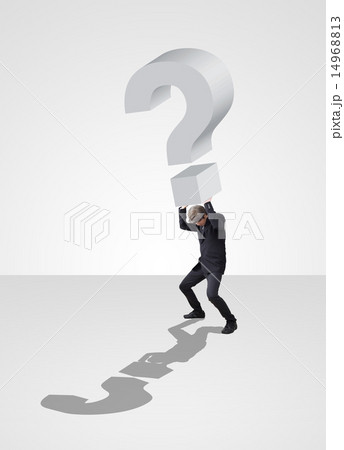 Businessman acting carry problem of business  14968813