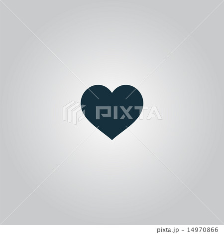 Flat heart icon. Flat heart icon. 14970866