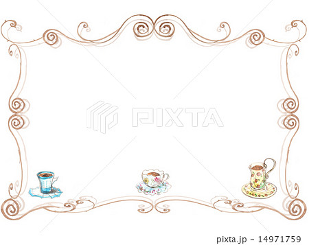 Frame Frame Forehead Coffee Coffee Cup Stock Illustration