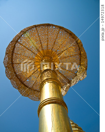 Golden umbrella in temple in Chiang Mai, Thailand Golden umbrella in temple in Chiang Mai, Thailand 14972318