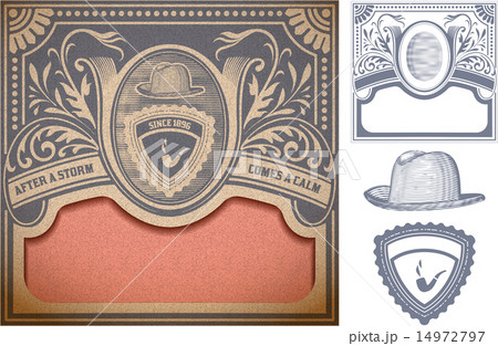 Vector. Retro card. Organized by layers Vector. Retro card. Organized by layers 14972797