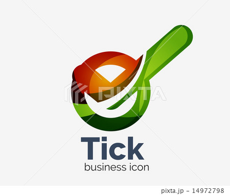 Modern tick abstract wave logo design 14972798