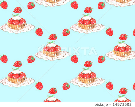 苺 イチゴ いちご 果物 食べ物 苺タルト ケーキ デザート スイーツ 甘い 美味しい おしゃれ 焼のイラスト素材 14973602 Pixta