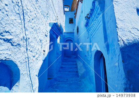 Street in Medina of Chefchaouen, Morocco 14973938