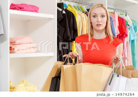 Woman lost in shopping Woman lost in shopping 14974264
