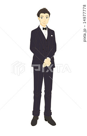 スーツの男性全身２のイラスト素材 14977778 Pixta