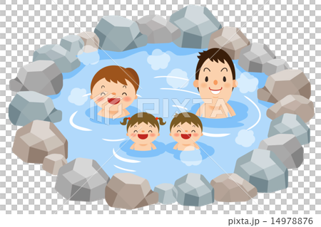温泉に入った親子 温泉に入った親子 14978876