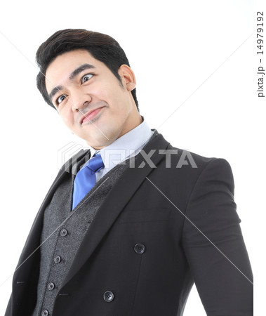 Man in suit makeing funny face Man in suit makeing funny face 14979192