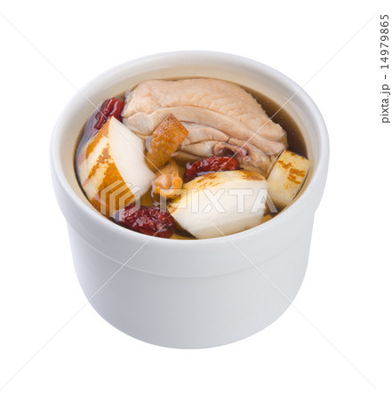 Chicken and herb soup in pot, Chinese food style. 14979865