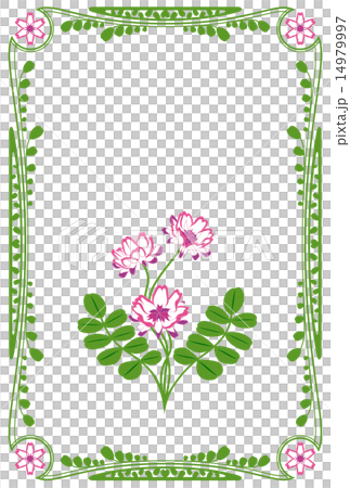 Seasonal "green flower tree" - Spring flower "Renge grass" postcard size - White background Seasonal "green flower tree" - Spring flower "Renge grass" postcard size - White background 14979997