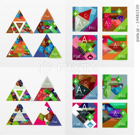 Flat design geometric info banners, web boxes Flat design geometric info banners, web boxes 14981530