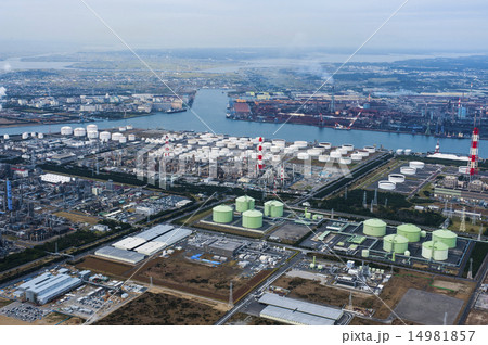 空撮　鹿島港　石油コンビナート 14981857