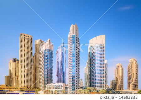 The beauty panorama of Dubai marina. UAE 14982335