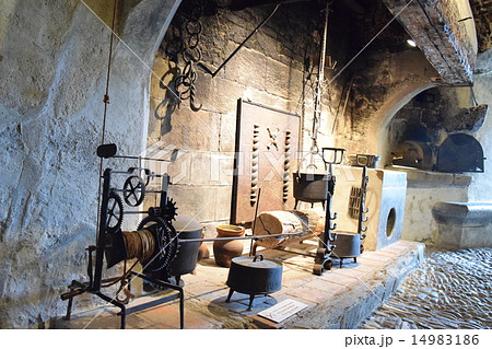 中世ヨーロッパの台所の写真素材