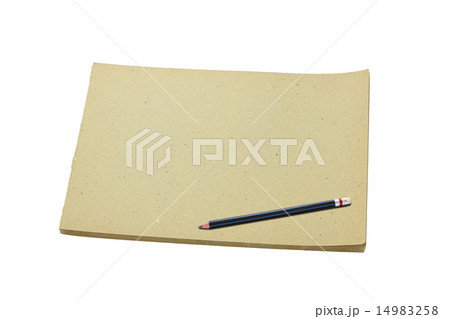 Pencil and old blank sketch book isolated Pencil and old blank sketch book isolated 14983258
