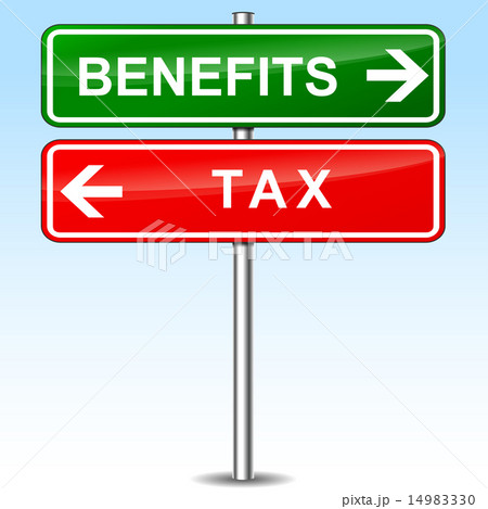 benefits and tax directional signs 14983330
