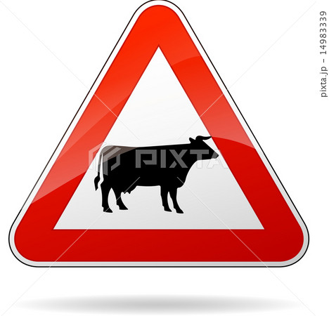 cows warning sign cows warning sign 14983339